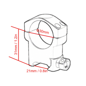 Небыстросъемные высокие кольца VectorOptics Weaver 30mm (арт. SCTM-08)