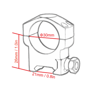 Небыстросъемные средние кольца VectorOptics Weaver 30mm (арт. SCTM-22)